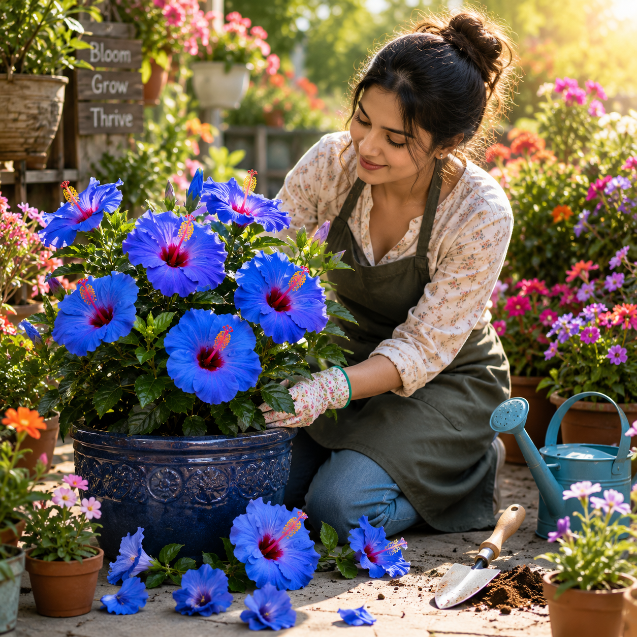 🌺 Premium Blue Hibiscus Flower Plant | Rare Exotic Blooming Live Plant | Heavy Flowering Ornamental Garden Plant 🌺