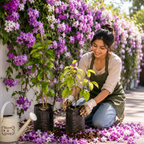 🌸 Premium Garlic Vine Flower Plant Combo Pack (2 Plants) | Fragrant Purple Blooming Climber for Garden Wall, Balcony & Fence Decoration 🌸