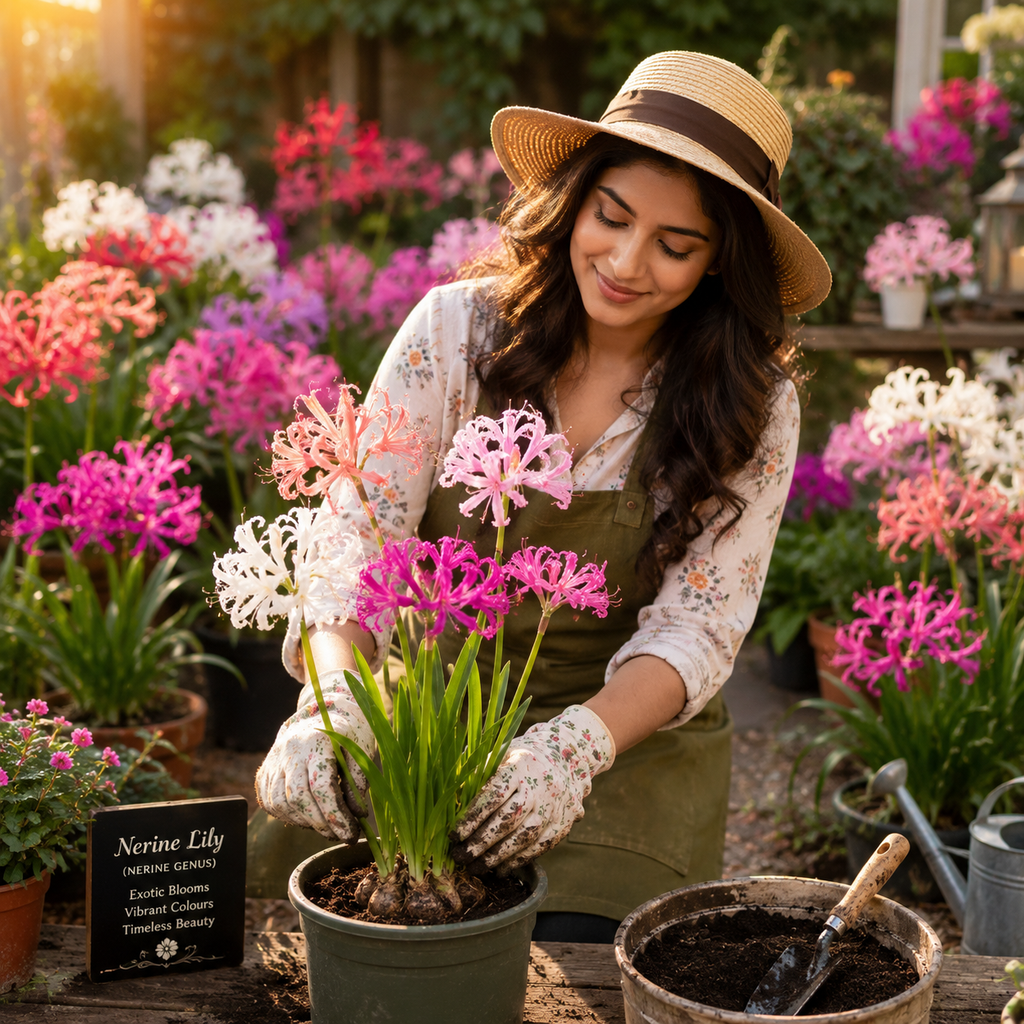 Premium Nerine Lily Multi Colour Bulbs Combo Pack | Rare Exotic Blooms | Easy to Grow
