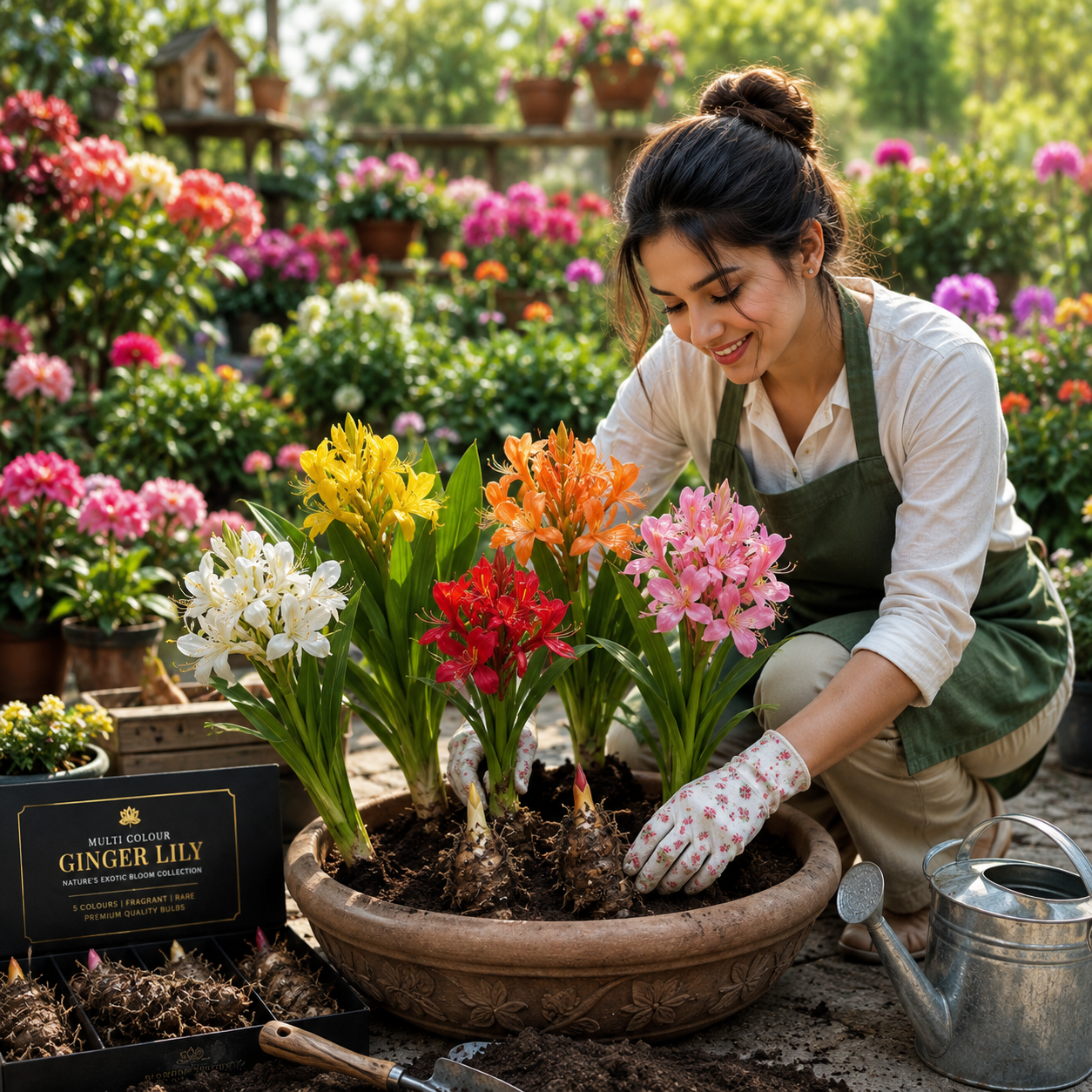 Premium Multi Colour Ginger Lily Bulbs Combo Pack | Rare Exotic Fragrant Flowers 🌸🌿